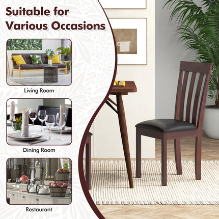 Dreamade Wood Dining Chair, Mid Century Dining Side Chairs for Kitchen, Dining Room, Restaurant