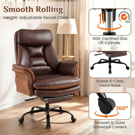 Dreamade Big & Tall Office Chair with Adjustable Armrest