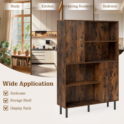 Dreamade 47 Inches Storage Cabinet with Doors for Living Room