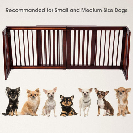 Adjustable Freestanding Pet Gate Step Over Fence - Dreamade