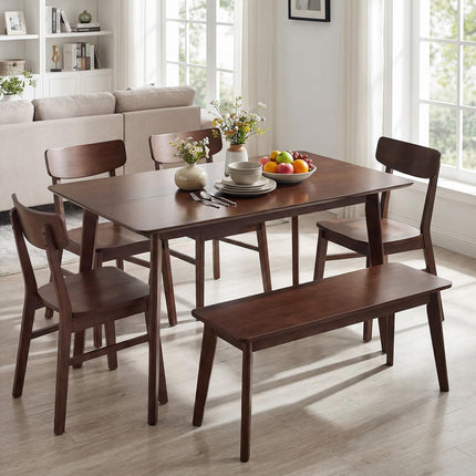Dreamade Dining Table for 4-6 People 47" Rectangular Wooden Kitchen Table