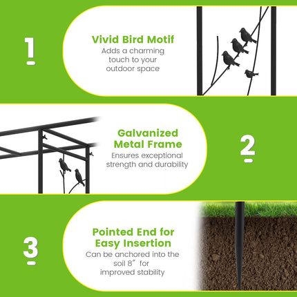 Dreamade 84'' Garden Arbor with Bird Feeding Station