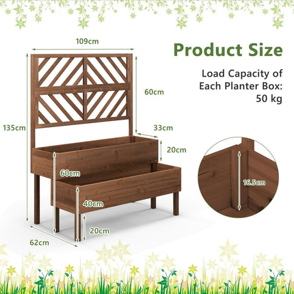 Dreamade Raised Garden Bed with Trellis