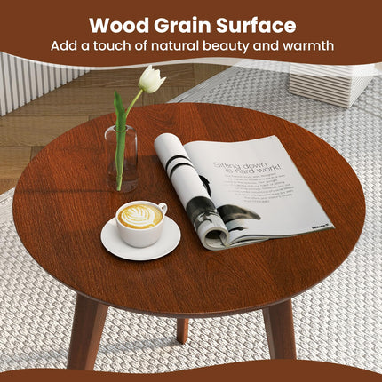Dreamade Lamb Velvet Fabric Upholstered Living Room Chairs with Side Table
