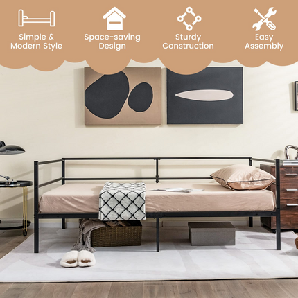 Dreamade Twin Size Metal Daybed Frame