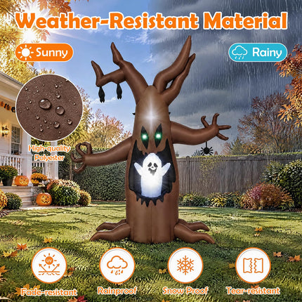 DREAMADE 8 FT Halloween Inflatable Dead Tree Animated Spooky Ghost Tree