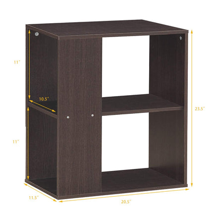 Dreamade End Table with Shelves 3-Tier Open Storage