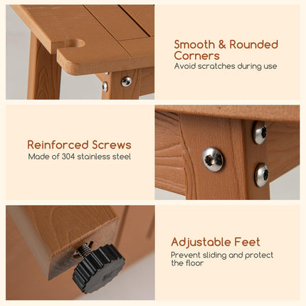 Dreamade Shower Bench HIPS Waterproof Bath Spa Seat with Storage Shelf