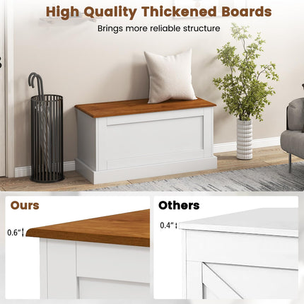 Dreamade Storage Bench, 35.5” Storage Trunk with Safety Metal Hinge