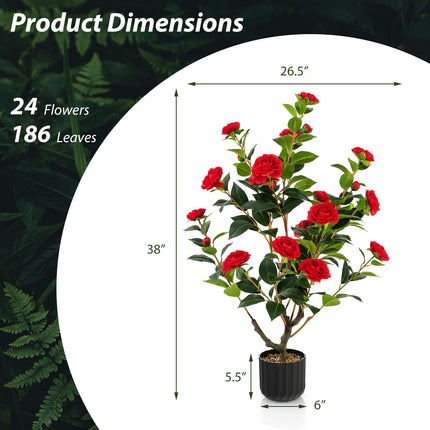 38" Artificial Camellia Tree - Dreamade