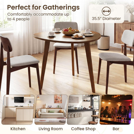 Dreamade 35.5-Inches Round Dining Table for 4