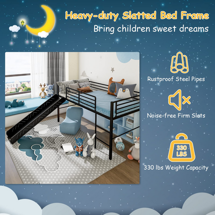 Dreamade Twin Loft Bed with Slide
