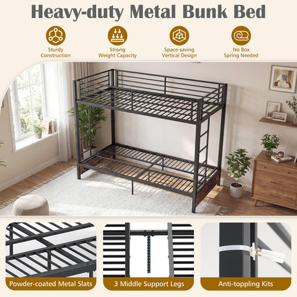 Dreamade Twin Over Twin Futon Bunk Bed
