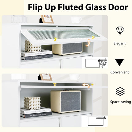 Dreamade 3-Drawer Modern Storage Cabinet with 2 Doors