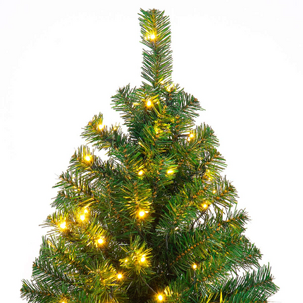 Dreamade 9ft Artificial Pre-lit Christmas Tree Premium Spruce Hinged Tree with 700 LED Lights and Solid Metal Stand - DreamadeUS