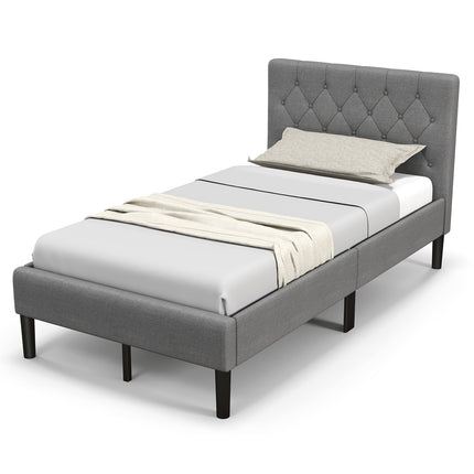 Dreamade Twin Size Upholstered Bed Frame