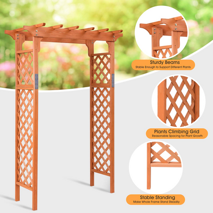 Dreamade 88inch Wood Garden Arbor