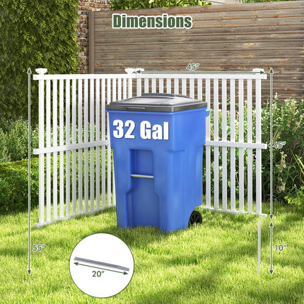 Dreamade Air Conditioner Fence 2/4 Panels - 45''W x 45''H Outdoor Fence Privacy Screen with Metal Stakes