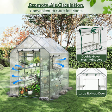 Dreamade 57”L x 57”W x 77”H Walk-in Greenhouse for Outdoors