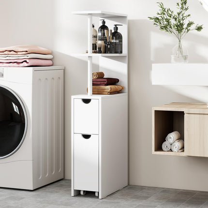 Dreamade Slim Storage Cabinet Narrow Freestanding Bathroom Organizer