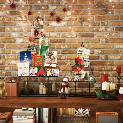 Dreamade 2 Pack Christmas Tree Photo Holder with 36 Round Clips