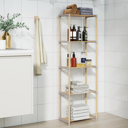 Dreamade 5-Tier Bookshelf | Pine Wood Bookcase with Freestanding Storage Organizer