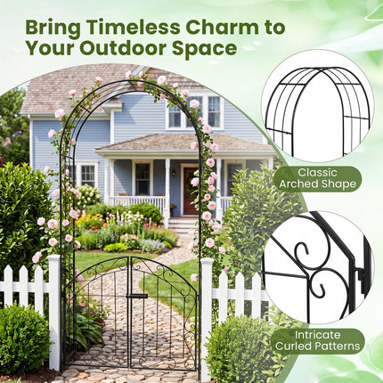 Dreamade 79" H x 39" W Garden Arch with Gate