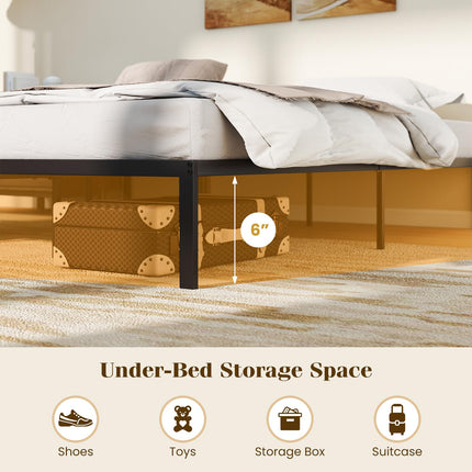 Dreamade 12 Inch Metal Platform Bed Frame with Steel Slats Support