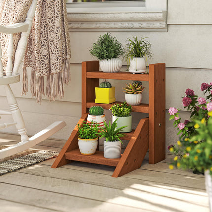 Dreamade Plant Stand for Desk 4-Tier Small Tabletop Ladder Shelf for Succulents