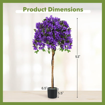 Dreamade 53” Bougainvillea Artificial Tree with 576 Flowers