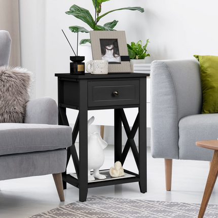 Dreamade Modern X-Design Nightstand