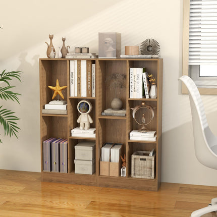Dreamade 5-Cube Bookcase Set of 1/2, Freestanding Bookshelf w/2 Anti-toppling Kits