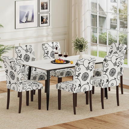 Dreamade Tufted Dining Chairs Set of 2/4 Upholstered Kitchen Chairs w/Padded Seat & High Backrest