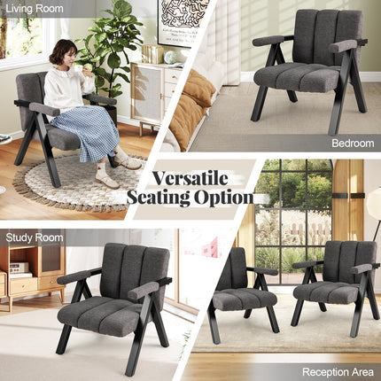Dreamade Mid-Century Modern Accent Chair with Deepened Seat