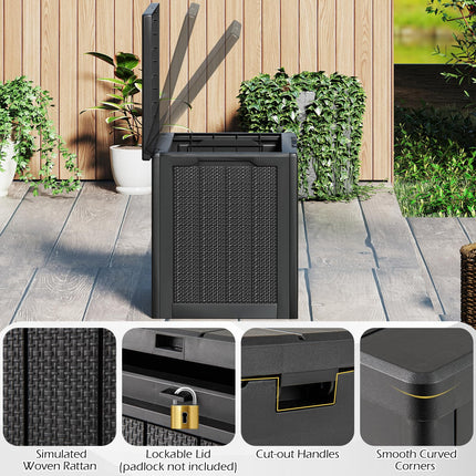 Dreamade 25 Gallon Outdoor Storage Box with Lockable Lid