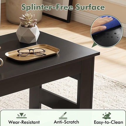 Dreamade 31.5" Small Folding Coffee Table with Foldable Legs