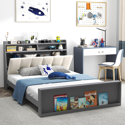 Dreamade Full Size Bed Frame with Storage