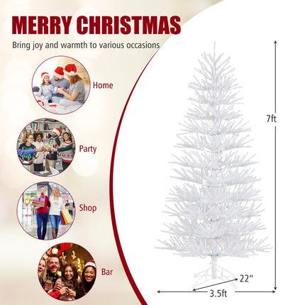 Dreamade 7ft Pre-Lit Artificial Christmas Tree with 923 Multicolored LED RGB Lights