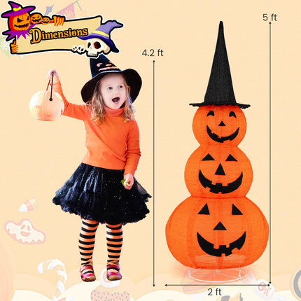 Dreamade 5 FT Halloween Light Up Pumpkin Decoration