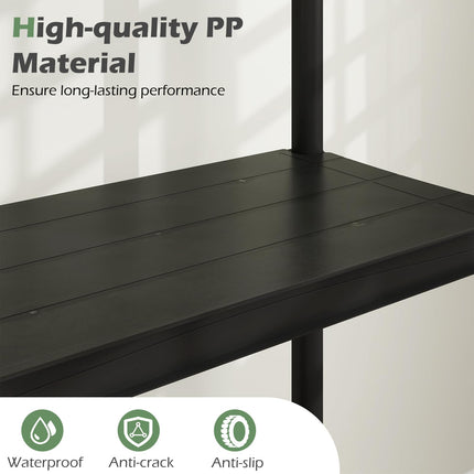 Dreamade 5-Tier Heavy-Duty Plastic Storage Shelves (24" x 12.5" x 69")