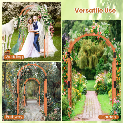 Dreamade 7.7FT Wooden Garden Arbor Trellis