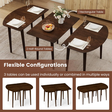 Dreamade Extendable Dining Table for 6-8 People 68" Farmhouse Kitchen Table