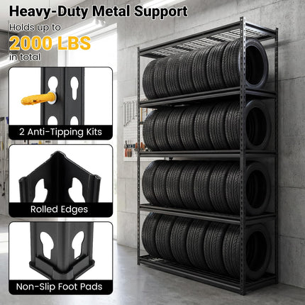 Dreamade 5-Tier Metal Storage Shelves(1/2/3/4,36" L x 18" W x 72" H)