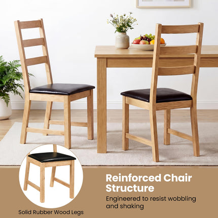 Dreamade Farmhouse Kitchen Chairs w/Hollowed Backrest