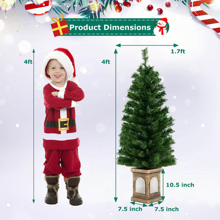 Dreamade 4ft Pre-Lit Christmas Tree for Entrances