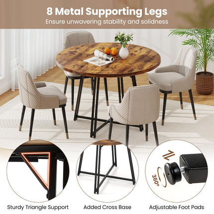 Dreamade 47-inches Round Dining Table for 4-6 People