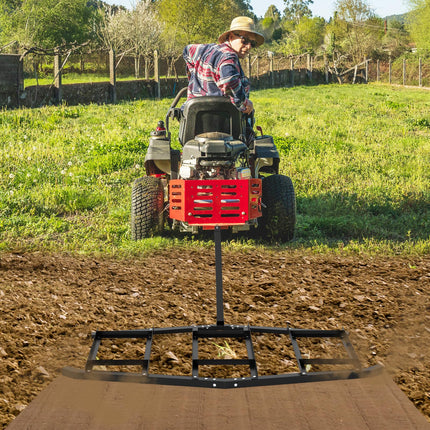 DREAMADE 74"/84" Driveway Drag Harrow with Adjustable Bars & Reinforced Design for ATV