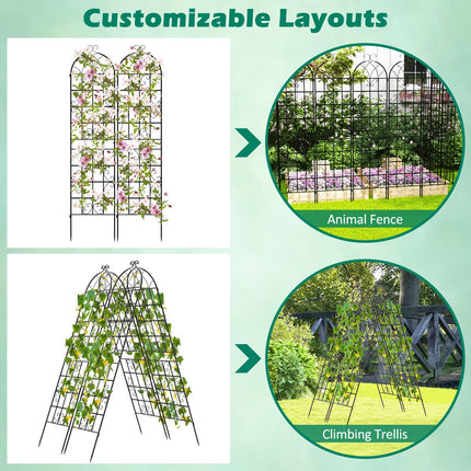 DREAMADE 86.5"x20" Garden Trellis with Protective Coating for Clematis