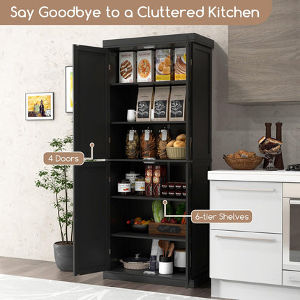 Dreamade 4 Door Kitchen Pantry