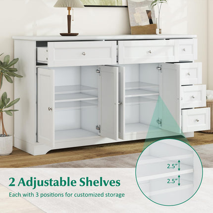 Dreamade Large Buffet Cabinet with Storage, 59” Kitchen Cabinet